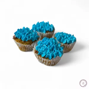 Muffins para perros con frosting de queso sin lactosa - Tartas perrunas
