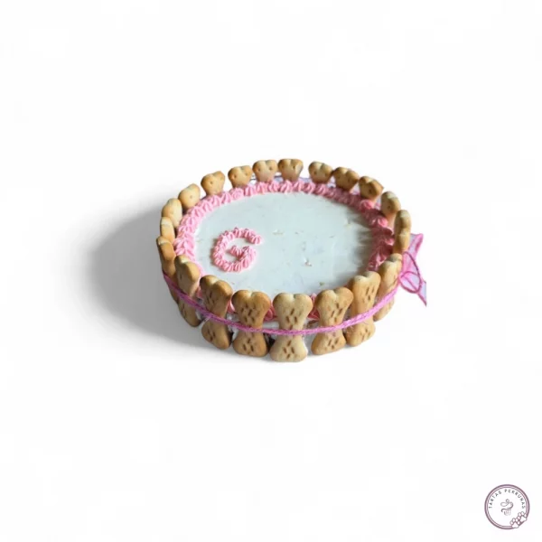 Tarta de pollo para perros personalizada con decoración comestible